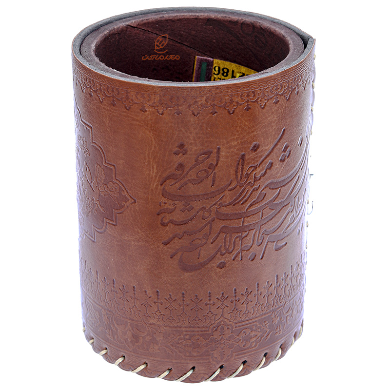 جا قلمی لیوانی قهوه ای خوشنویسی نوید (2)