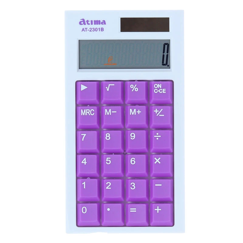 ماشین حساب رومیزی بنفش 12 رقمی مدل AT-2301B آتیما ATIMA (3)