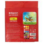 مداد رنگی 24 رنگ جعبه مقوایی طرح روباه الیپون ELIPON (2)