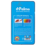 مداد رنگی 12 رنگ جعبه فلزی تخت طرح قطار شهری پالمو PALMO (2)