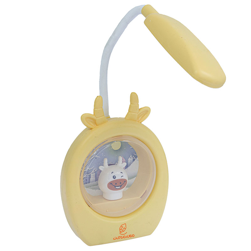 چراغ مطالعه رومیزی HK33222 زرد طرح گاو