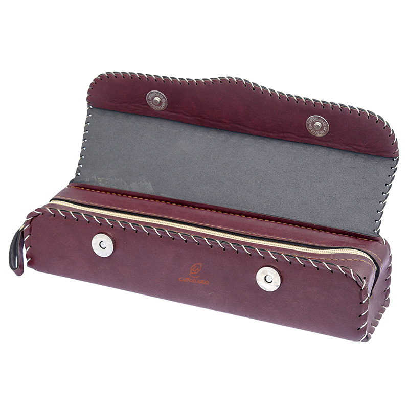 جاقلمی خوشنویسی مگنتی چرم زرشکی نوید (3)