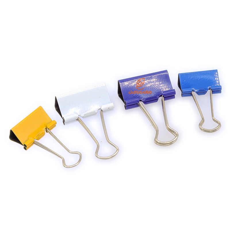گیره دوبل 25,32mm رنگی جعبه فلزی clips (1)