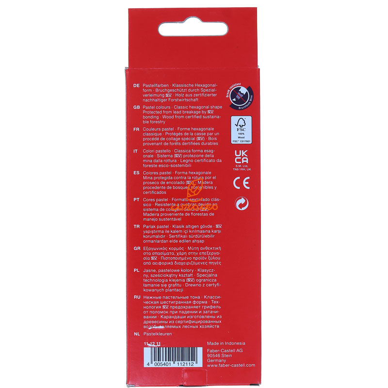 مداد رنگی 10 رنگی جعبه مقوایی پاستلی فابر کاستل (3)