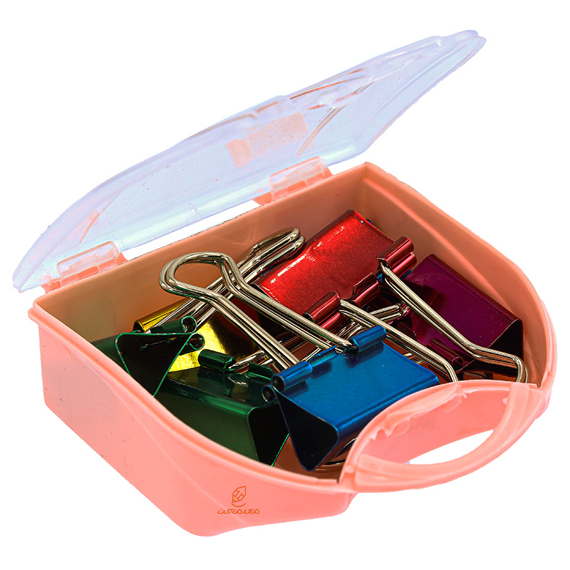 گیره (کلیپس) دوبل متالایز mm25 بسته 7 عددی (3)