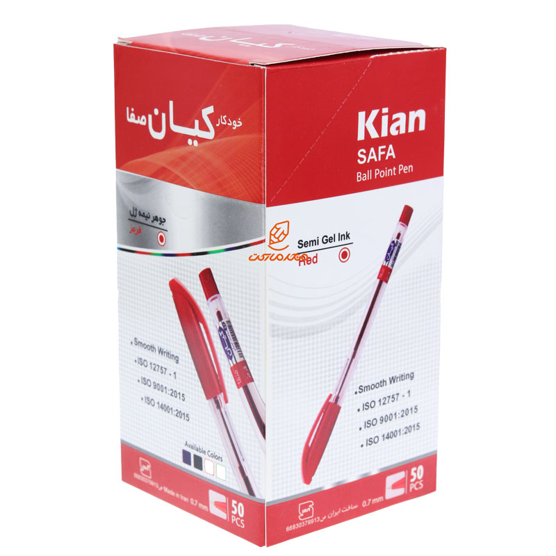 خودکار قرمز 0.7 بسته 50 عددی صفا کیان