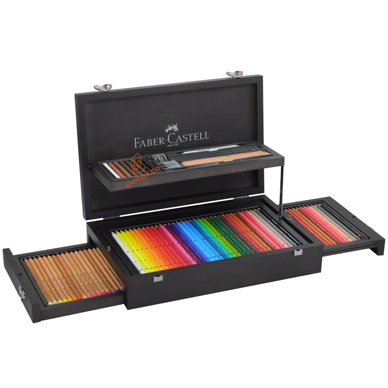 ست هنری و گرافیکی 125 تکه جعبه چوبی فابر کاستل FABERCASTELL (8)