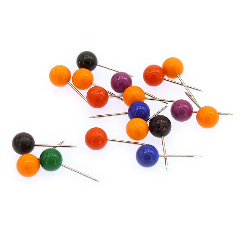 سوزن نقشه گرد رنگی بسته 100 عددی کلیپس (1)