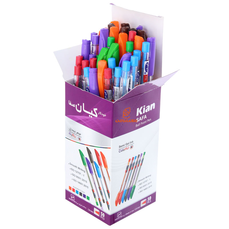 خودکار رنگی 1.0 بسته 50 عددی کیان (بسته جور) (4)