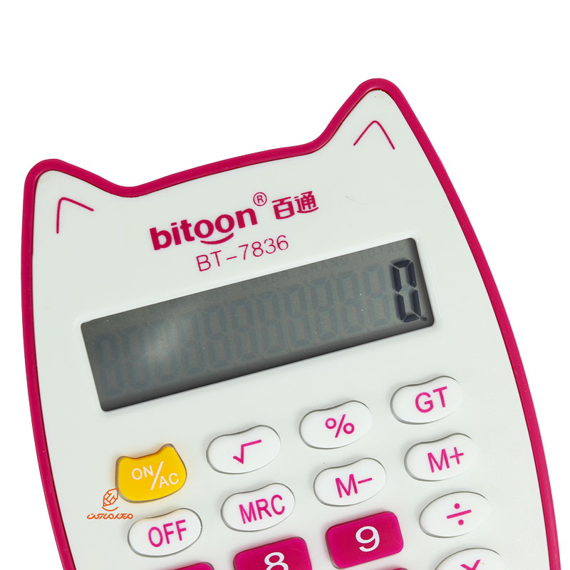 ماشین حساب فانتزی 12 رقمی 7836 طرح گربه سرخابیBITOON (5)