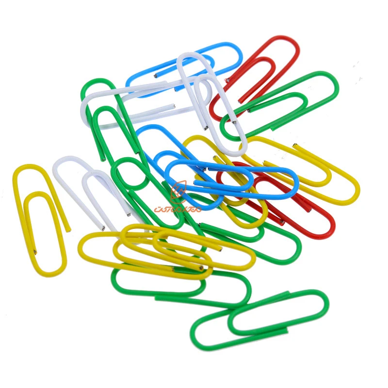 کلیپس رنگی 28mm جعبه فلزی clips (1)
