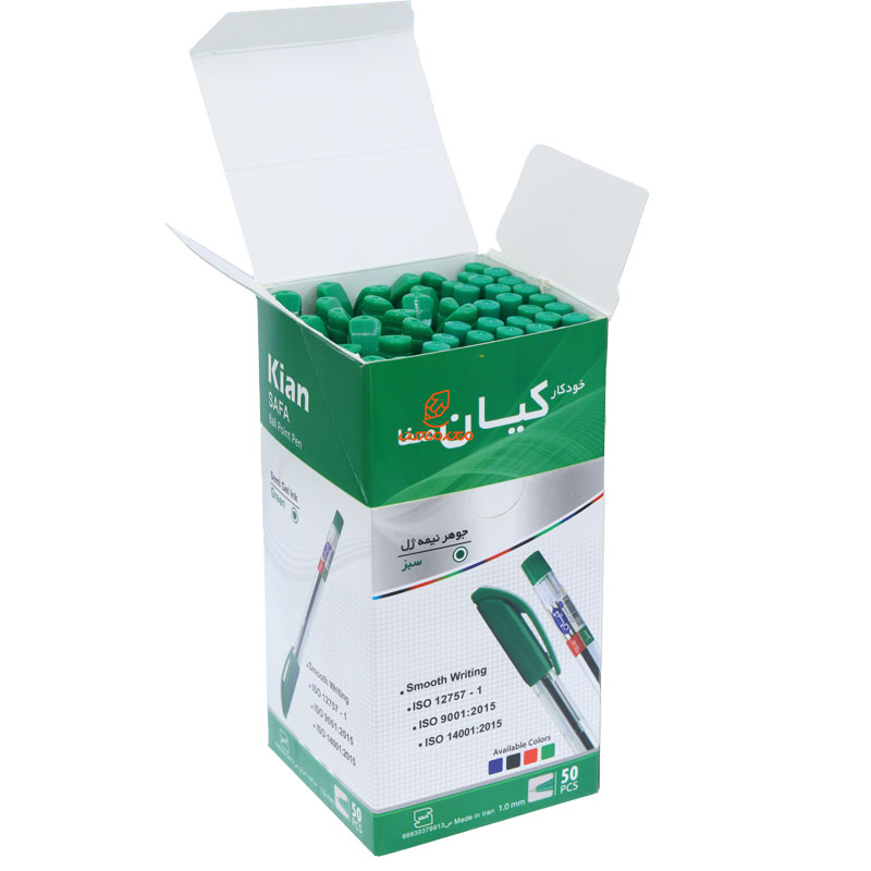 خودکار سبز 1.0 بسته 50 عددی صفا کیان (2)