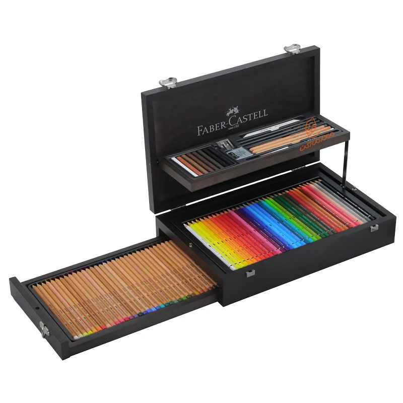 ست هنری و گرافیکی 125 تکه جعبه چوبی فابر کاستل FABERCASTELL (9)