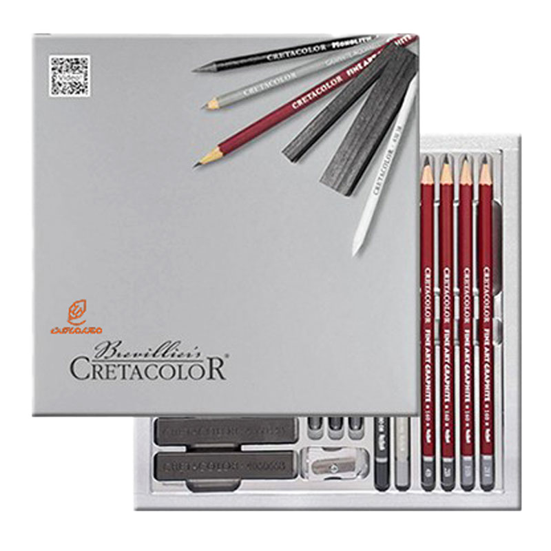 ست طراحی 17 تکه کد 40017 ترسیمی گرافیتی کرتاکالر CRETACOLOR (2)