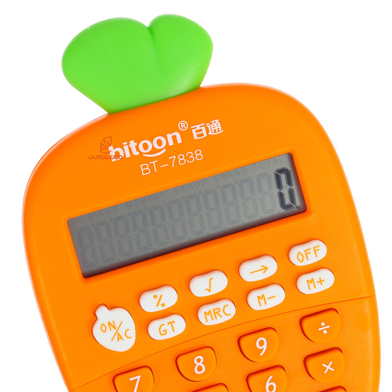 ماشین حساب فانتزی 12 رقمی 7836 طرح هویج نارنجی BITOON (4)