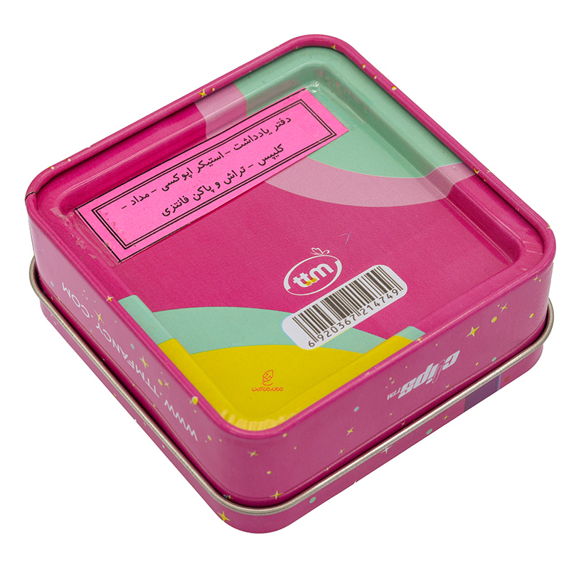 پک فانتزی صورتی طرح یونی کورن جعبه فلزی clips (3)