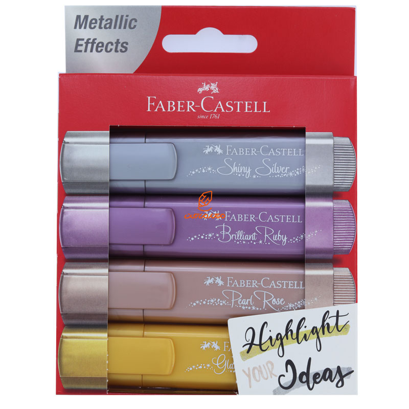 ماژیک علامت گذار متالیک 1546 بسته 4 عددی فابرکاستل