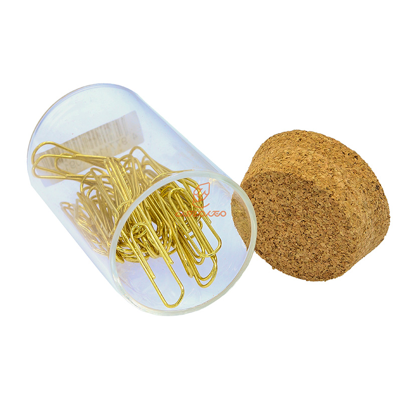 گیره کوچک کاغذ (کلیپس) فلزی طلایی بسته 40 عددی (2)