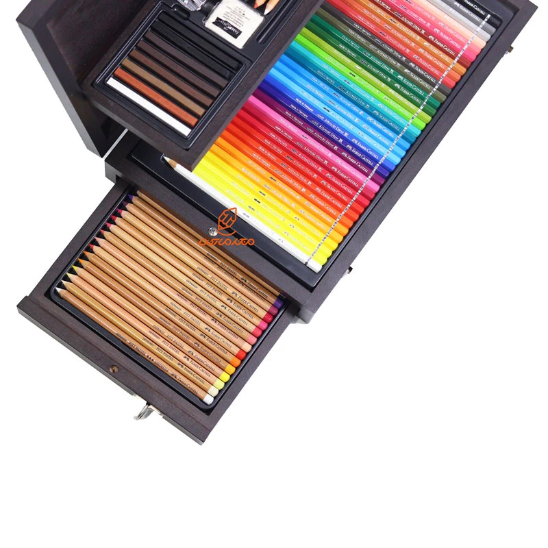 ست هنری و گرافیکی 125 تکه جعبه چوبی فابر کاستل FABERCASTELL (10)