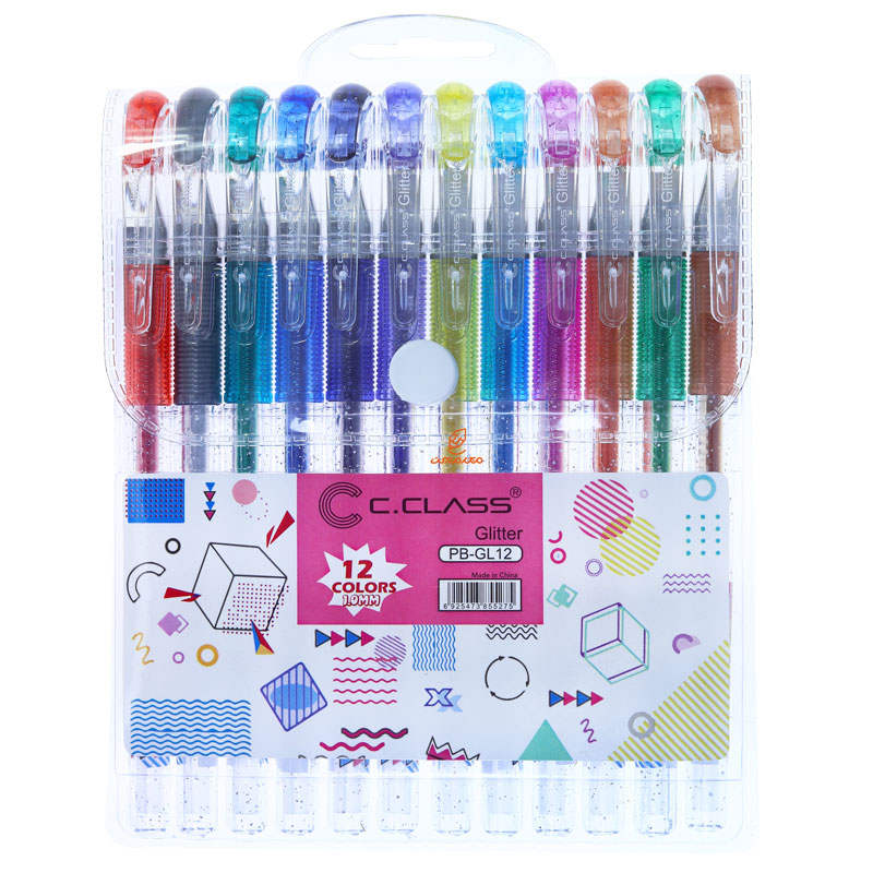 روان نویس 12 رنگ اکلیلی GL12 سی کلاس C.CLASS