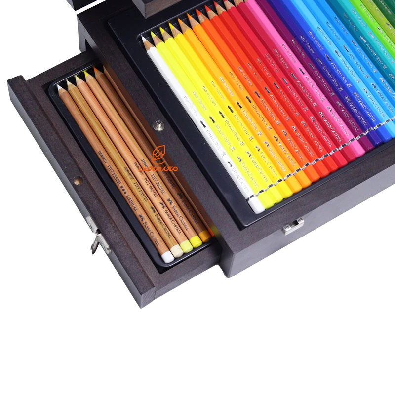 ست هنری و گرافیکی 125 تکه جعبه چوبی فابر کاستل FABERCASTELL (8)