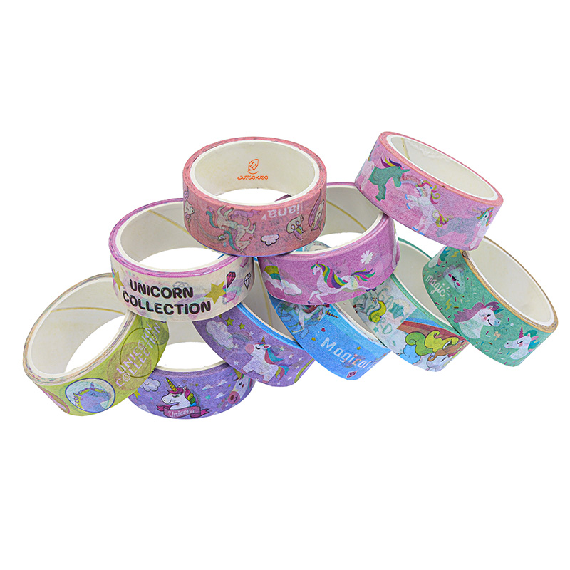 چسب نواری طرحدار 801 طرح اسب تک شاخ واشی (1)