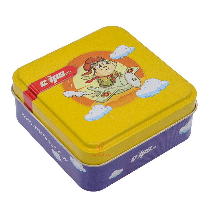 پک فانتزی زرد طرح خلبان جعبه فلزی clips