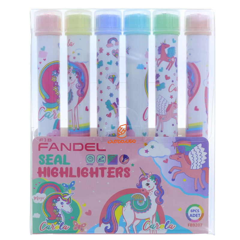 ماژیک علامت گذار استامپی بسته 6 عددی طرح یونی کورن 9207 فاندل FANDEL (4)