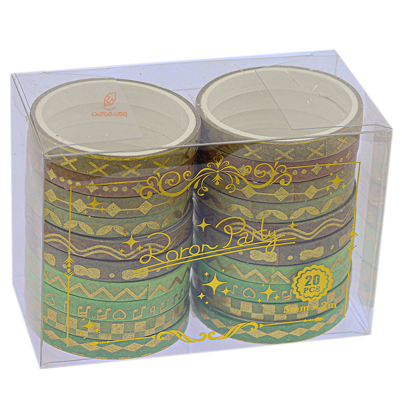 چسب نواری طرحدار 2209 سبز و زرد واشی