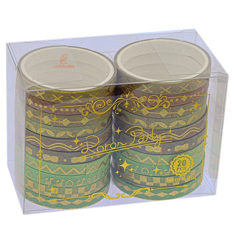 چسب نواری طرحدار 2209 سبز و زرد واشی (2)