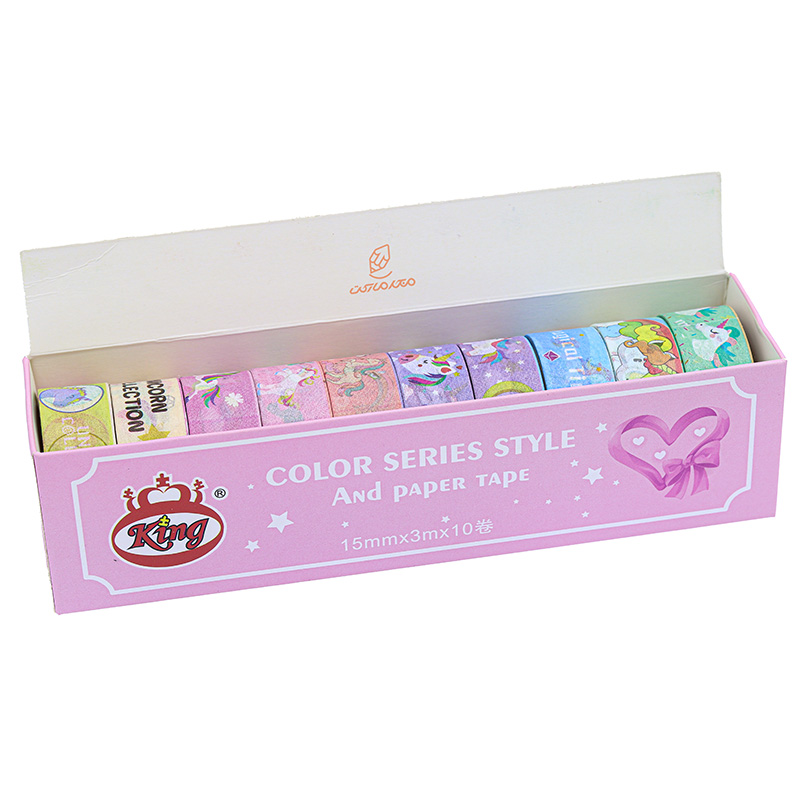 چسب نواری طرحدار 801 طرح اسب تک شاخ واشی (3)