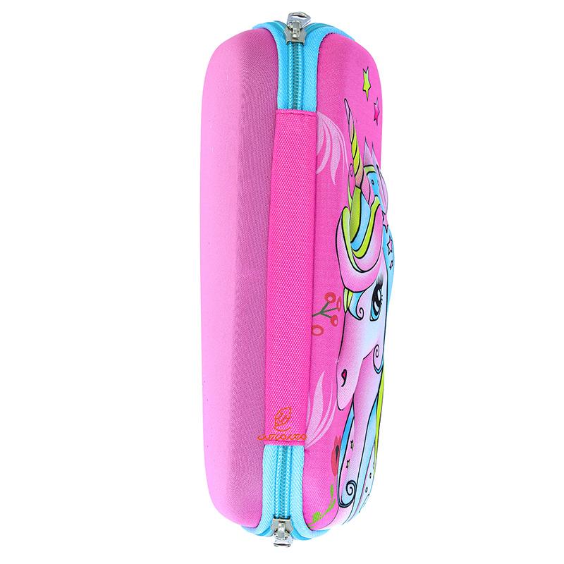 جامدادی صورتی طرح اسب تک شاخ چشم درشت 13951 (3)