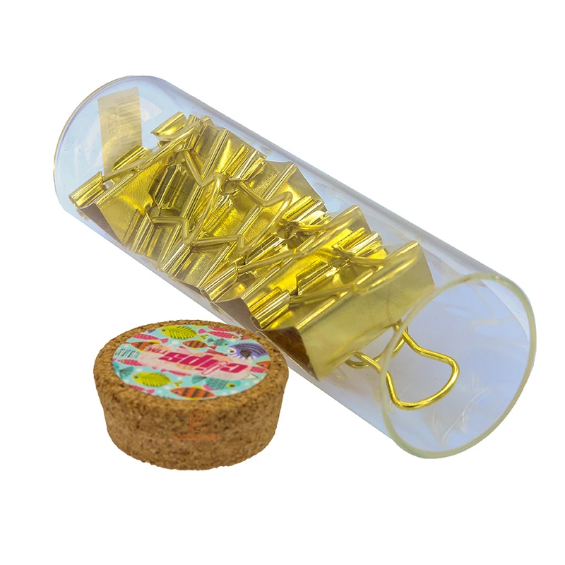 گیره (کلیپس) دوبل طلایی mm32 بسته 5 عددی (3)