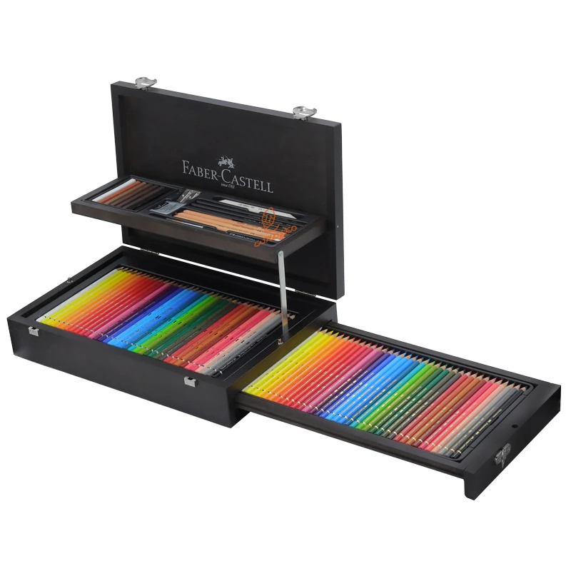 ست هنری و گرافیکی 125 تکه جعبه چوبی فابر کاستل FABERCASTELL (10)