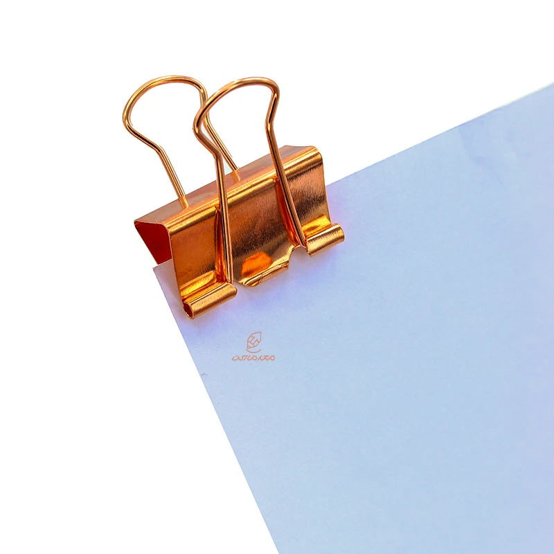 گیره (کلیپس) دوبل رزگلد mm25 بسته 5 عددی (1)