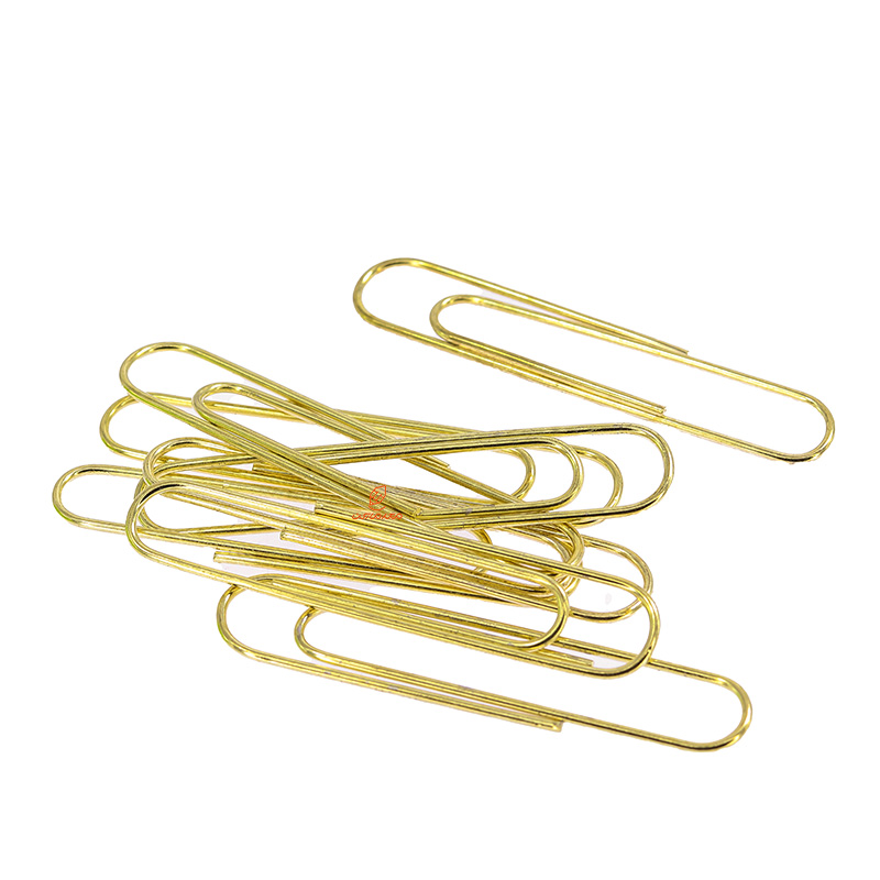 گیره متوسط کاغذ (کلیپس) طلایی بسته 40 عددی (1)