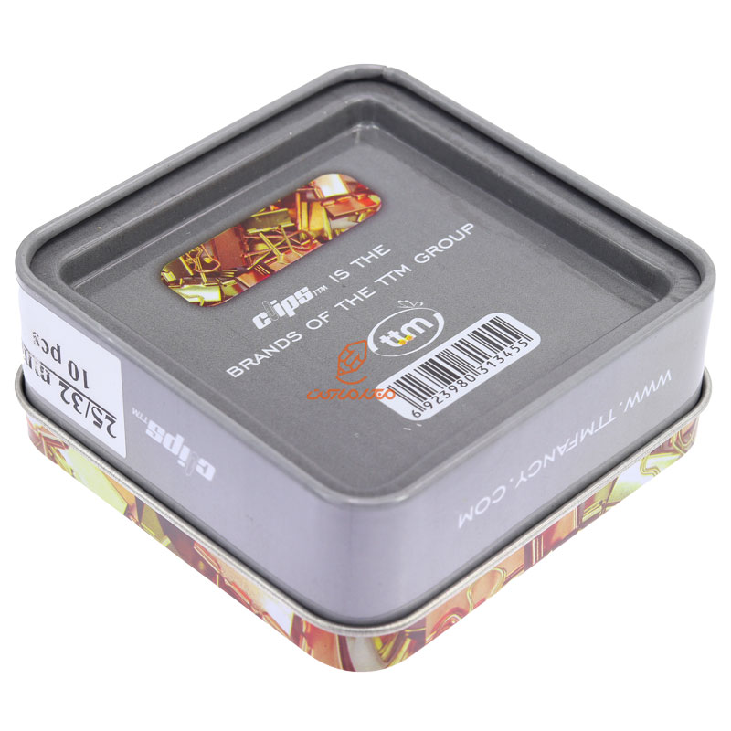 گیره دوبل 32,25mm طلاییمسی جعبه فلزی clips (3)