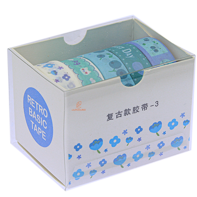 چسب نواری طرحدار HZ-01 طرح گربه و گیلاس واشی