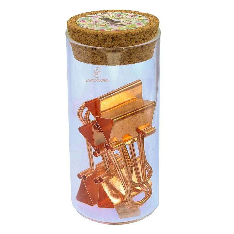 گیره (کلیپس) دوبل رزگلد mm25 بسته 5 عددی (2)