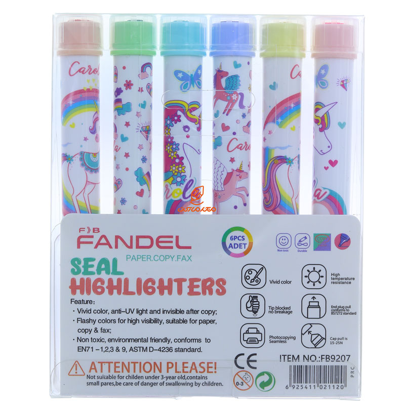 ماژیک علامت گذار استامپی بسته 6 عددی طرح یونی کورن 9207 فاندل FANDEL (5)