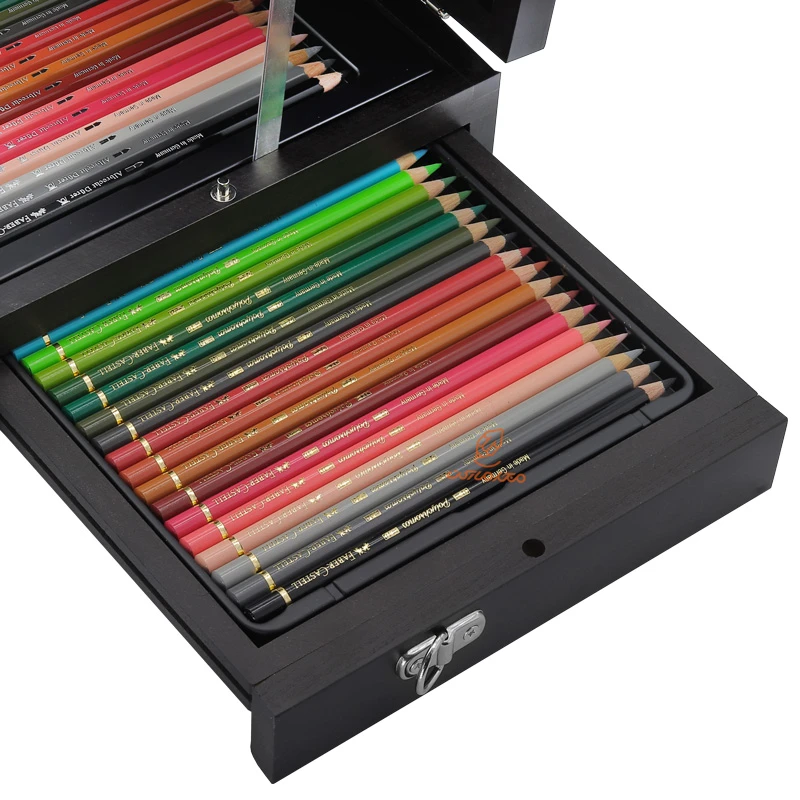 ست هنری و گرافیکی 125 تکه جعبه چوبی فابر کاستل FABERCASTELL (13)