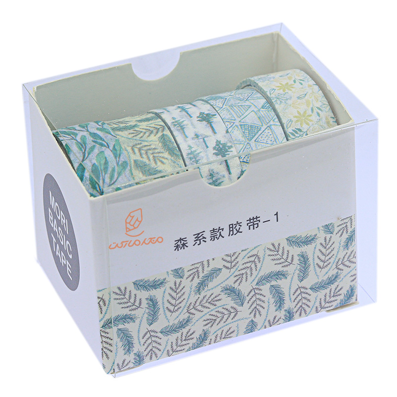 چسب نواری طرحدار HZ-01 طرح درخت و برگ واشی