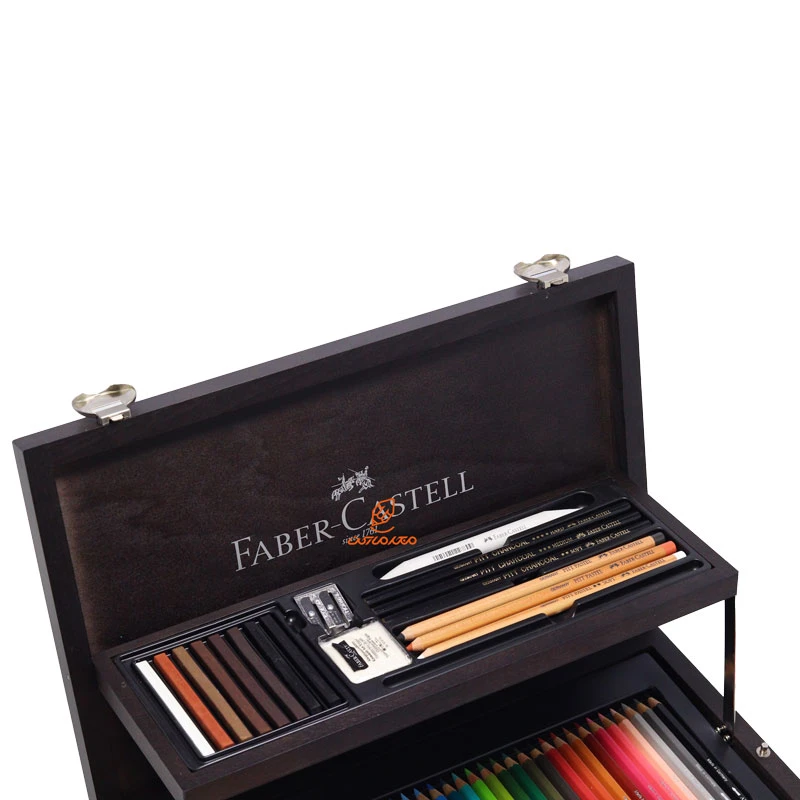 ست هنری و گرافیکی 125 تکه جعبه چوبی فابر کاستل FABERCASTELL (4)