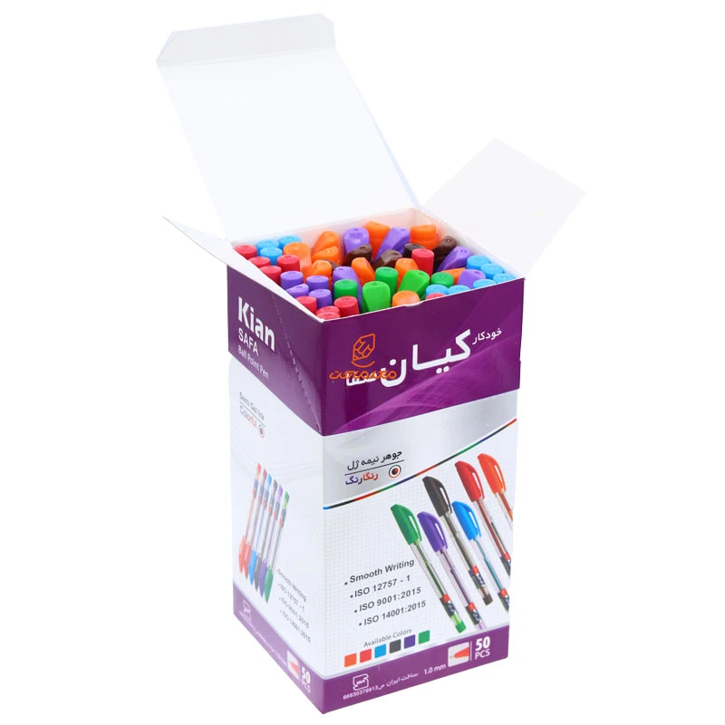 خودکار رنگی 1.0 بسته 50 عددی کیان (بسته جور) (3)