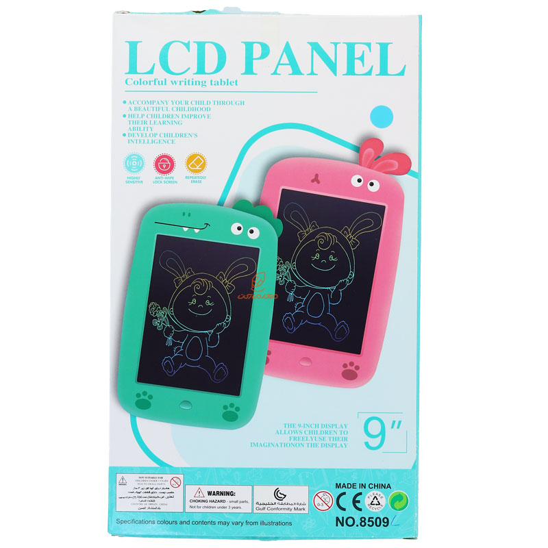 تبلت مغناطیسی 9 اینچی سبز طرح دایناسور مدل 8509 (1)