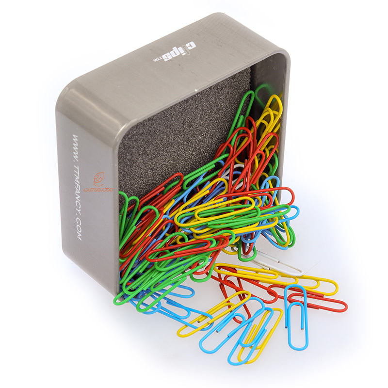 گیره دوبل 32mm رنگی جعبه فلزی clips (2)