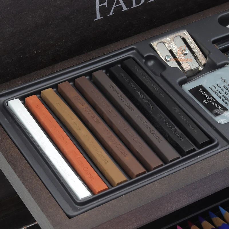 ست هنری و گرافیکی 125 تکه جعبه چوبی فابر کاستل FABERCASTELL (14)