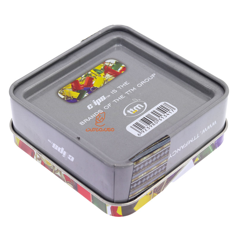 گیره دوبل 25mm رنگی جعبه فلزی clips (3)