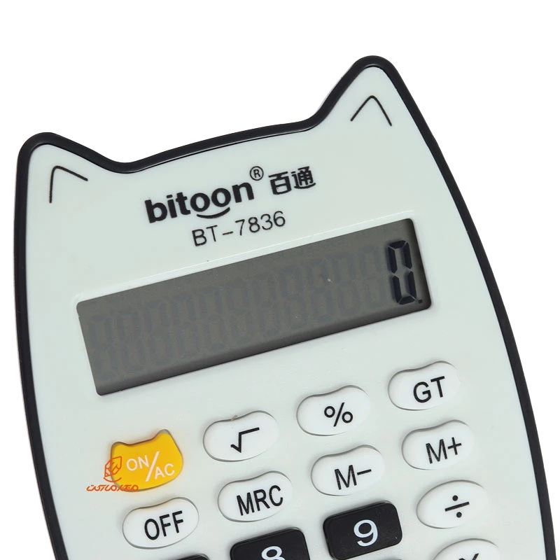ماشین حساب فانتزی 12 رقمی 7836 طرح گربه مشکی BITOON (5)