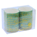 چسب نواری طرحدار 2209 سبز فیروزه ای واشی (2)